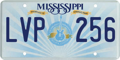 MS license plate LVP256