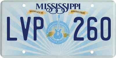 MS license plate LVP260