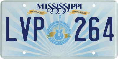 MS license plate LVP264