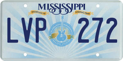 MS license plate LVP272