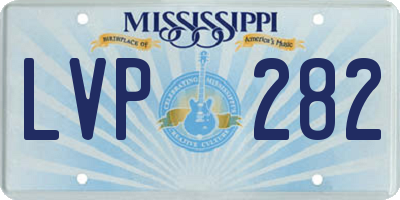 MS license plate LVP282