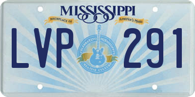 MS license plate LVP291