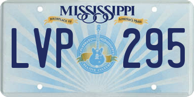 MS license plate LVP295