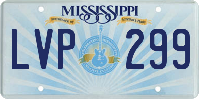 MS license plate LVP299