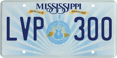 MS license plate LVP300