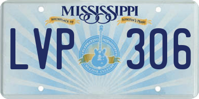MS license plate LVP306