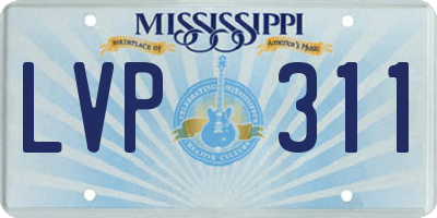 MS license plate LVP311