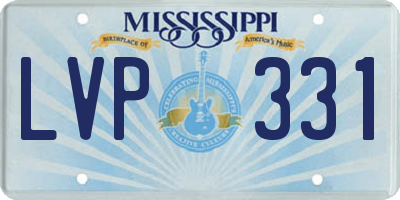 MS license plate LVP331