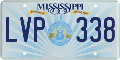 MS license plate LVP338
