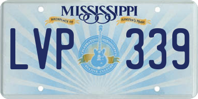MS license plate LVP339