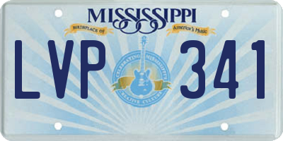 MS license plate LVP341