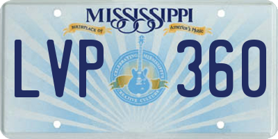 MS license plate LVP360