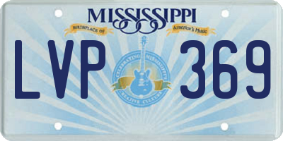 MS license plate LVP369