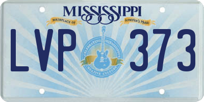 MS license plate LVP373