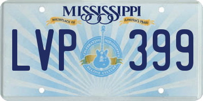 MS license plate LVP399