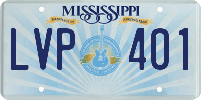 MS license plate LVP401