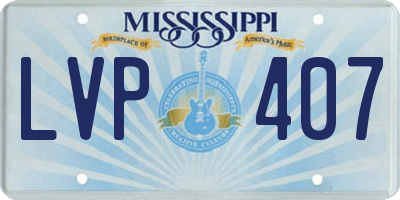 MS license plate LVP407