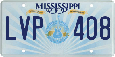 MS license plate LVP408
