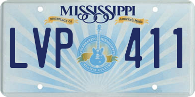 MS license plate LVP411