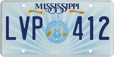 MS license plate LVP412
