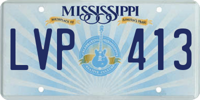 MS license plate LVP413