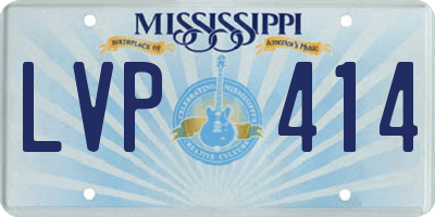 MS license plate LVP414