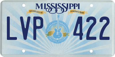 MS license plate LVP422