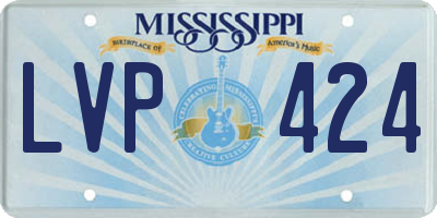 MS license plate LVP424