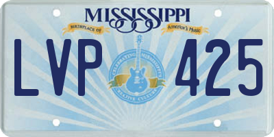 MS license plate LVP425