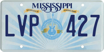 MS license plate LVP427