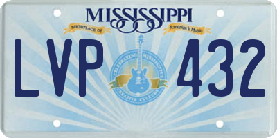 MS license plate LVP432