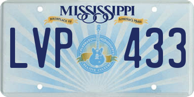 MS license plate LVP433
