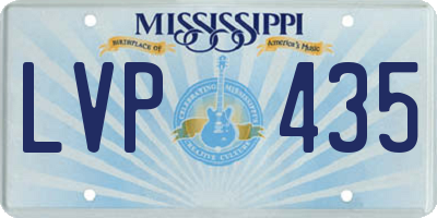 MS license plate LVP435