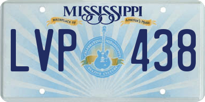 MS license plate LVP438