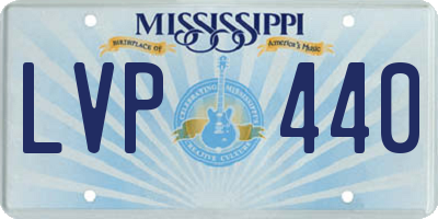 MS license plate LVP440