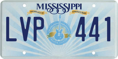 MS license plate LVP441