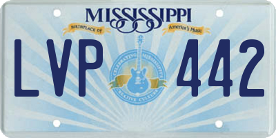 MS license plate LVP442