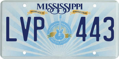 MS license plate LVP443