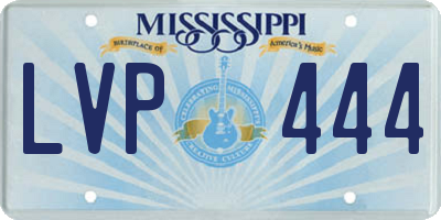 MS license plate LVP444