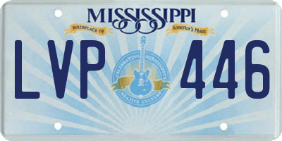 MS license plate LVP446
