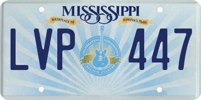 MS license plate LVP447