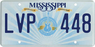MS license plate LVP448