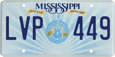 MS license plate LVP449