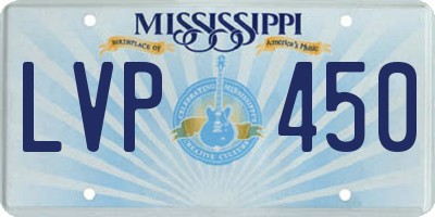 MS license plate LVP450