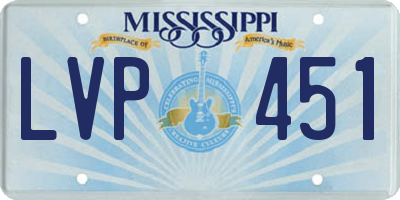 MS license plate LVP451