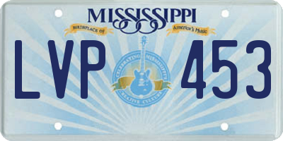MS license plate LVP453