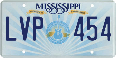 MS license plate LVP454