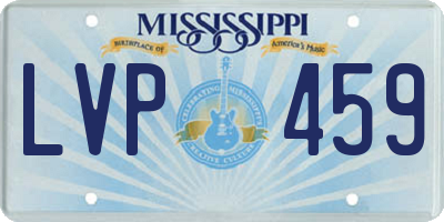 MS license plate LVP459