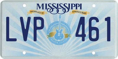 MS license plate LVP461