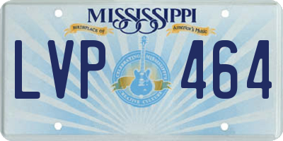 MS license plate LVP464